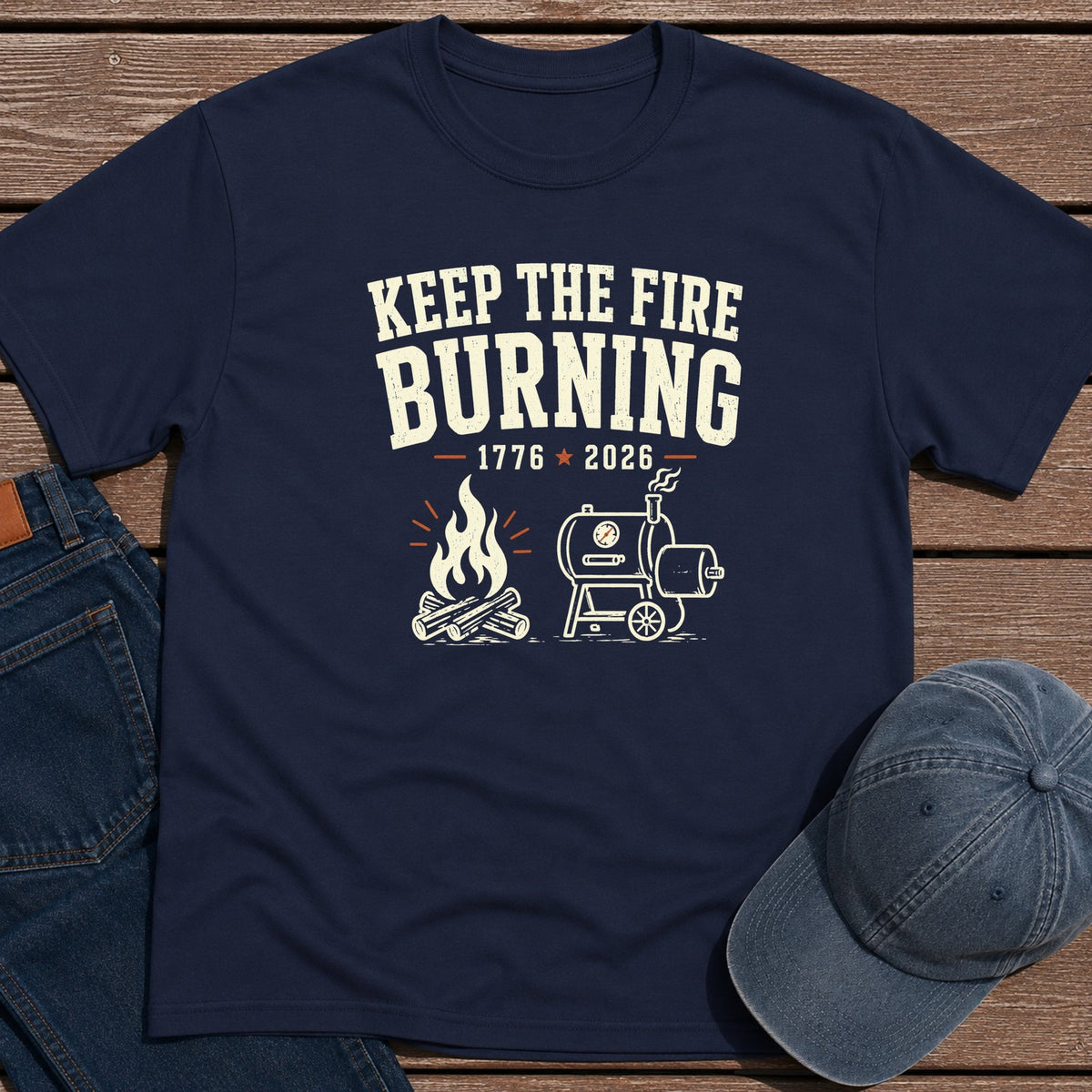Keep the Fire T-Shirt - Navy