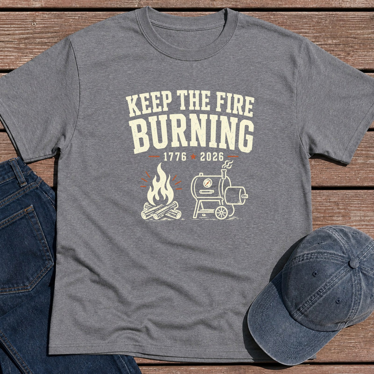 Keep the Fire T-Shirt - Tweed