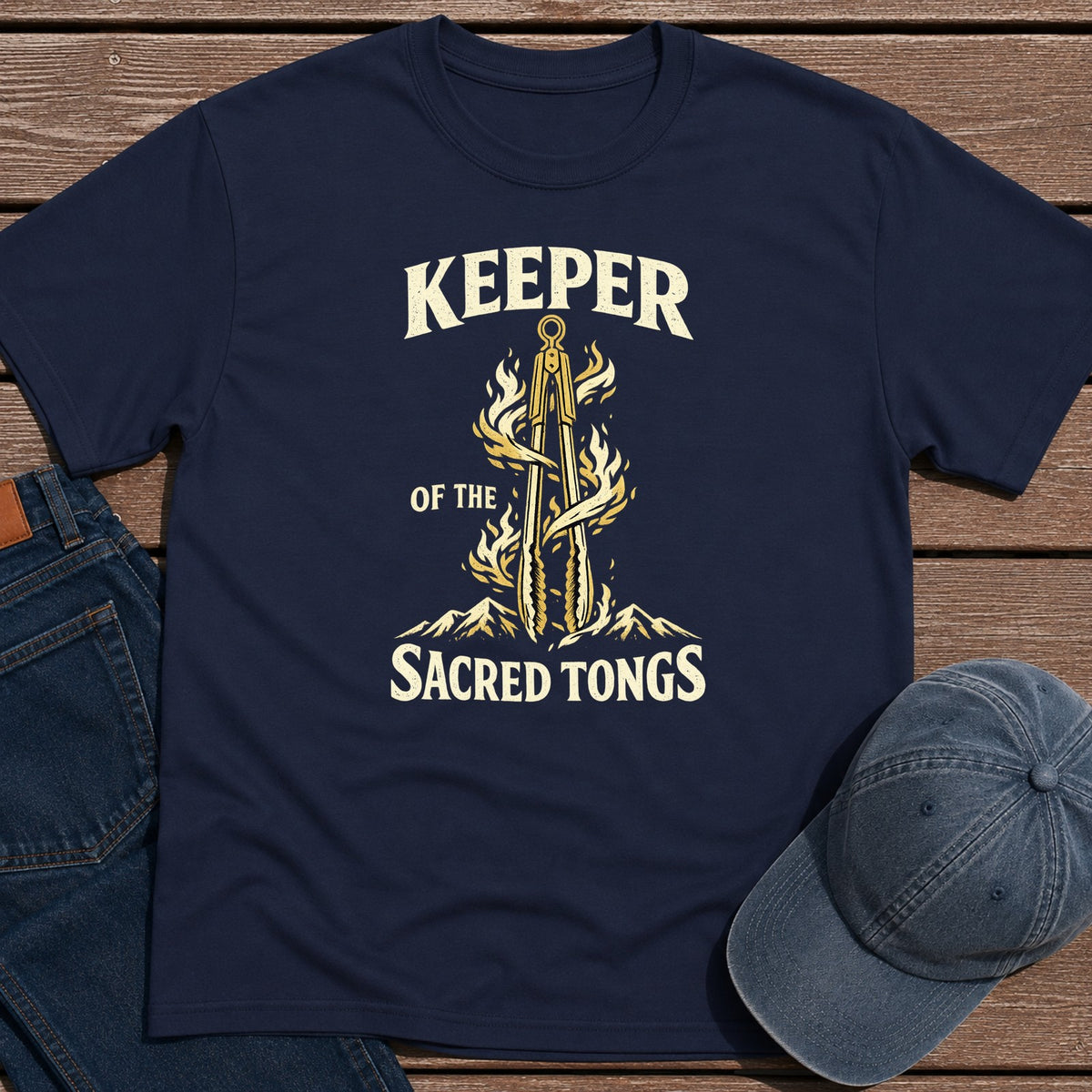 Keeper of Tongs T-Shirt - Navy