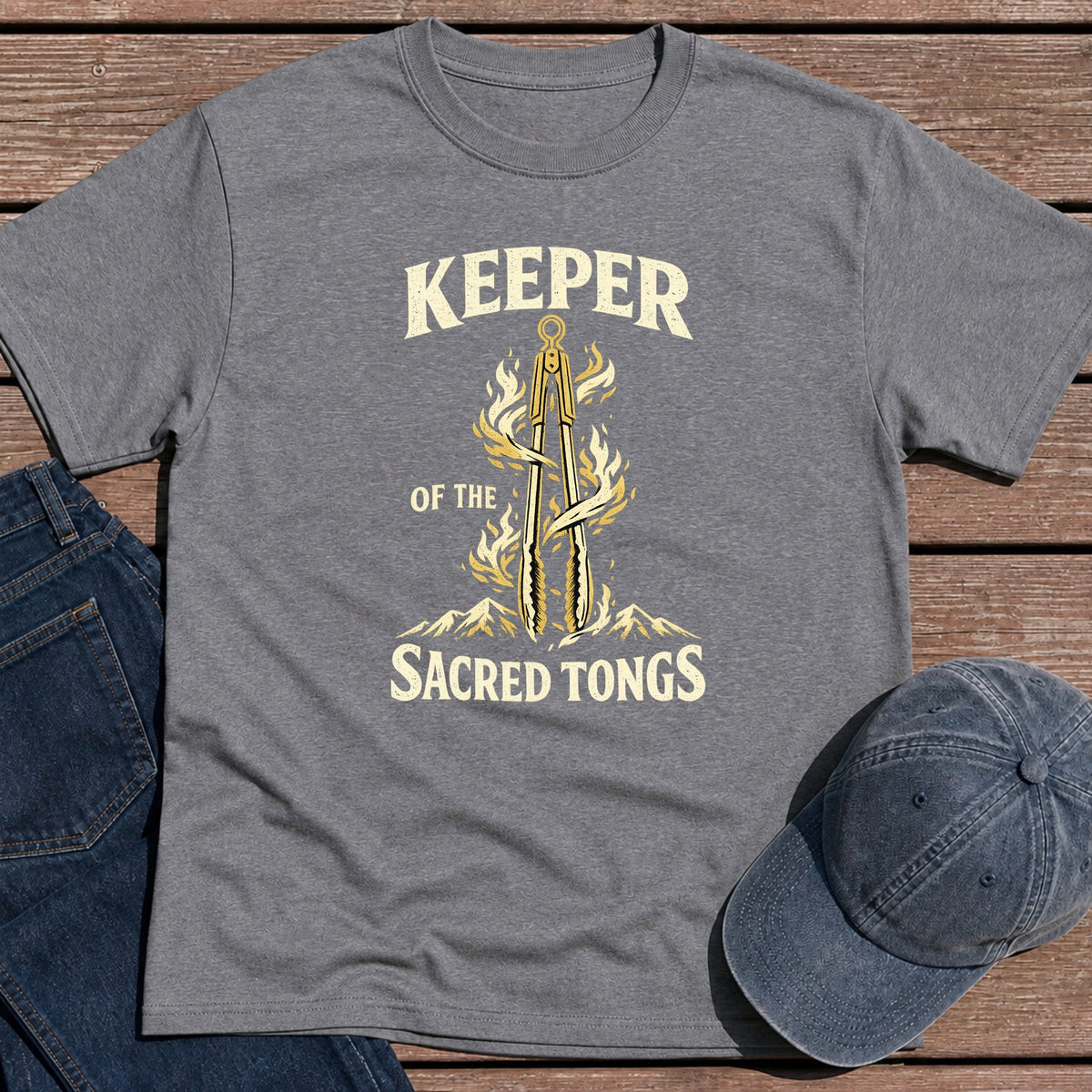Keeper of Tongs T-Shirt - Tweed