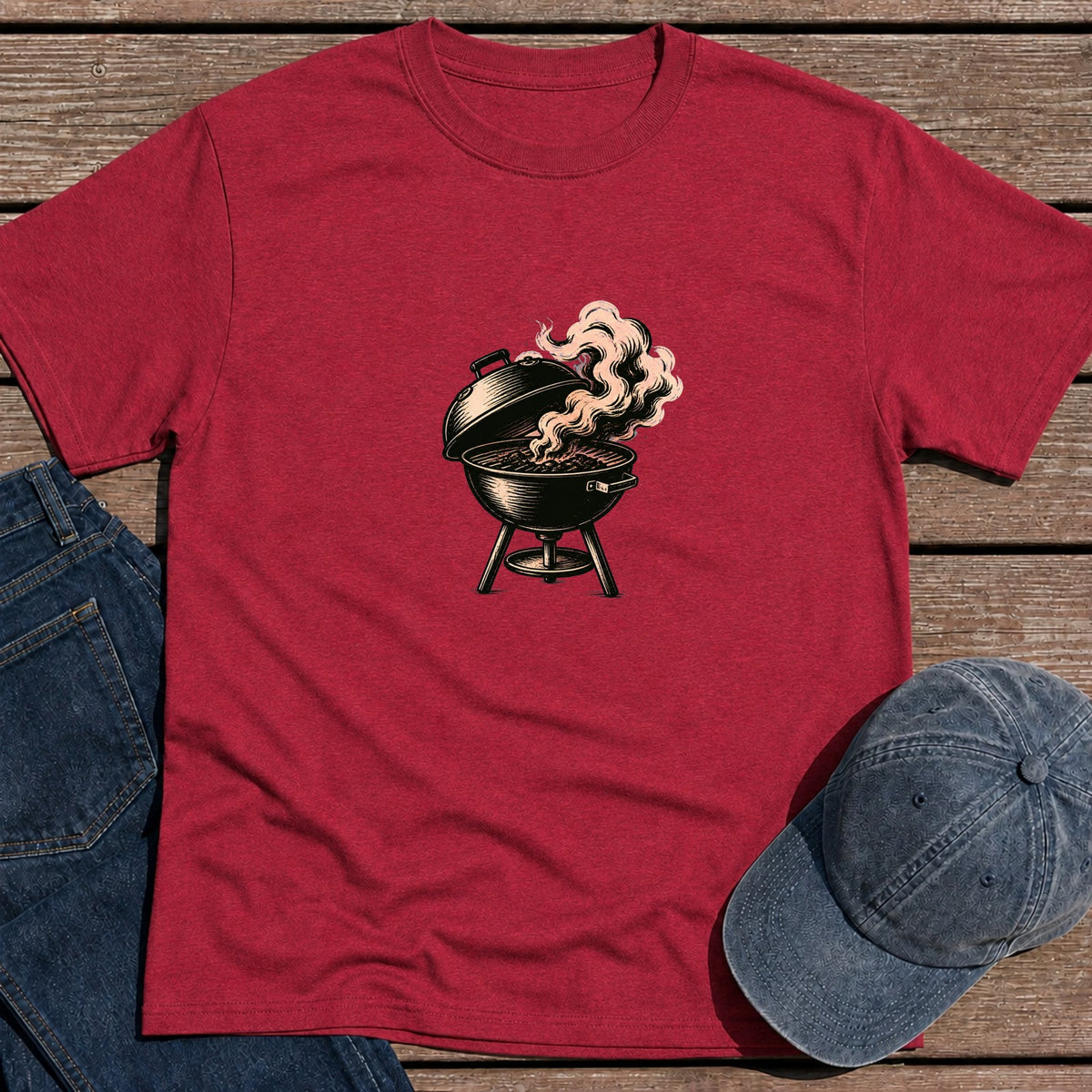 Kettle Smoke T-Shirt - Antique Cherry Red