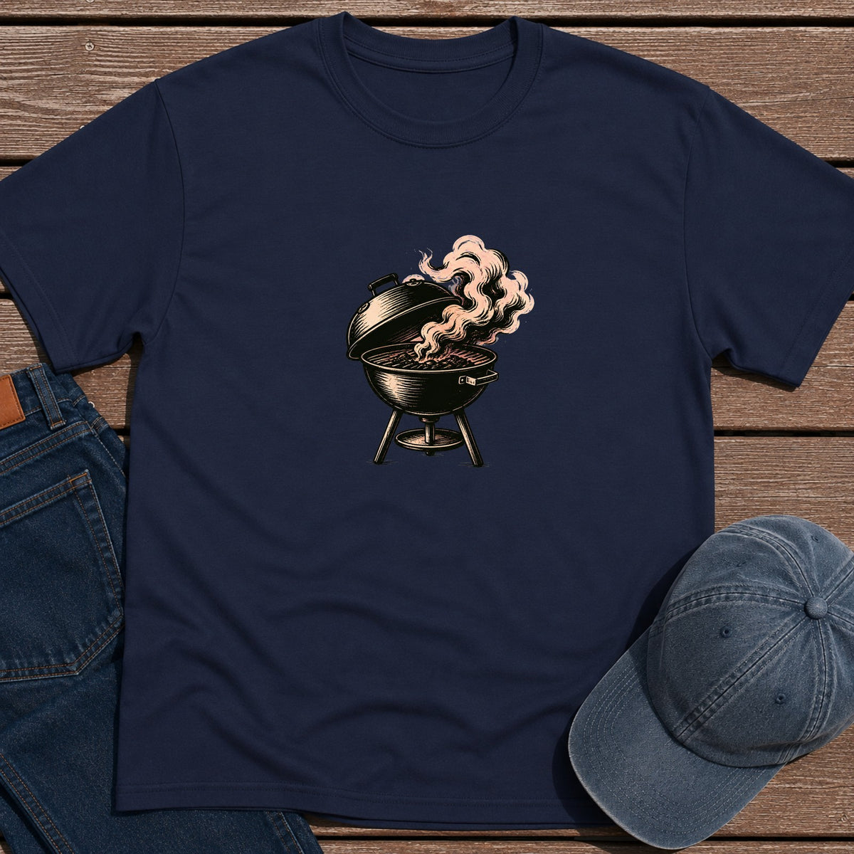 Kettle Smoke T-Shirt - Navy