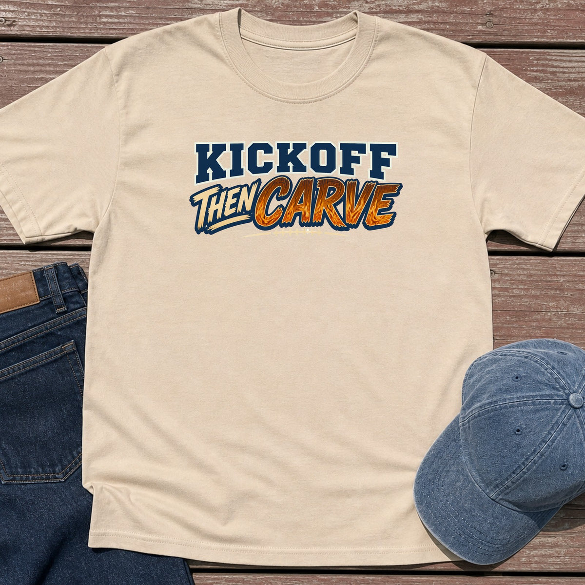 Kickoff & Carve T-Shirt - Sand