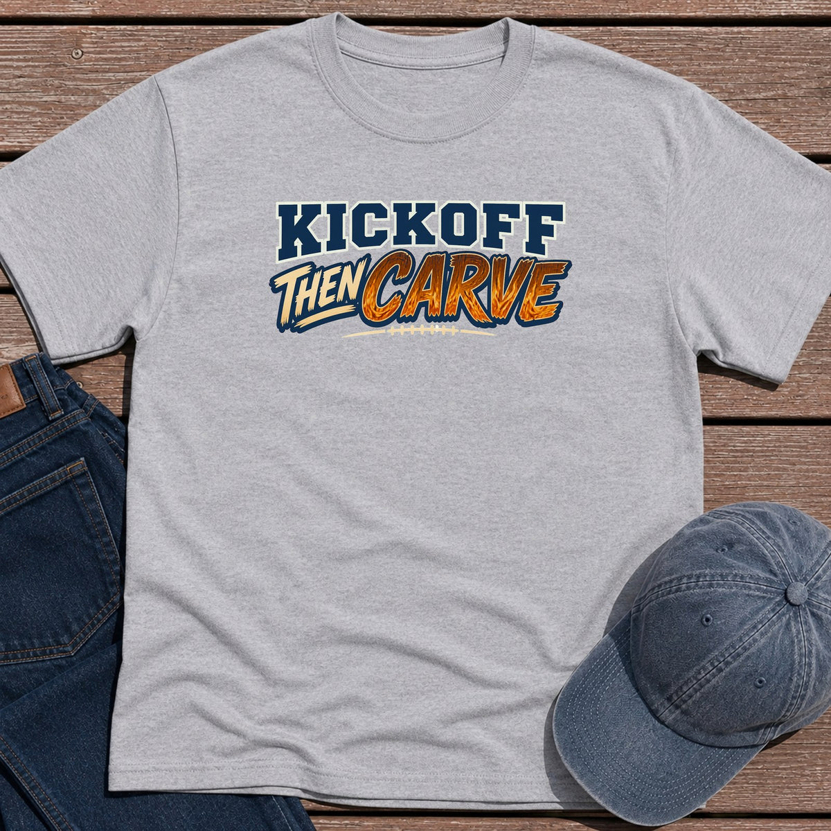 Kickoff & Carve T-Shirt - Sport Grey