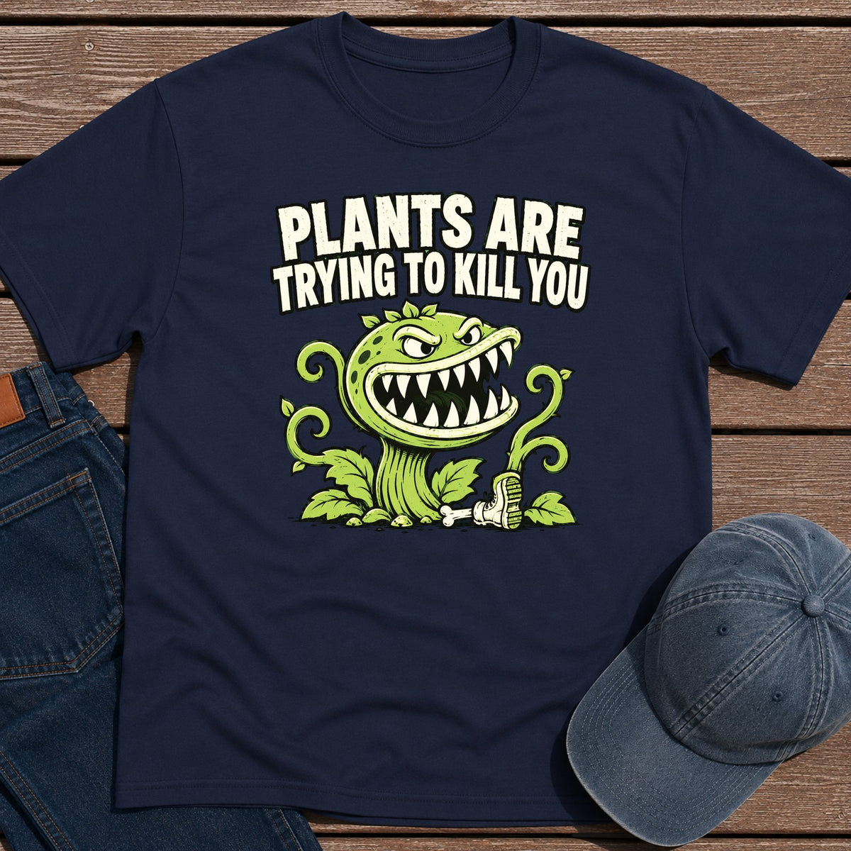 Killer Plants T-Shirt - Navy