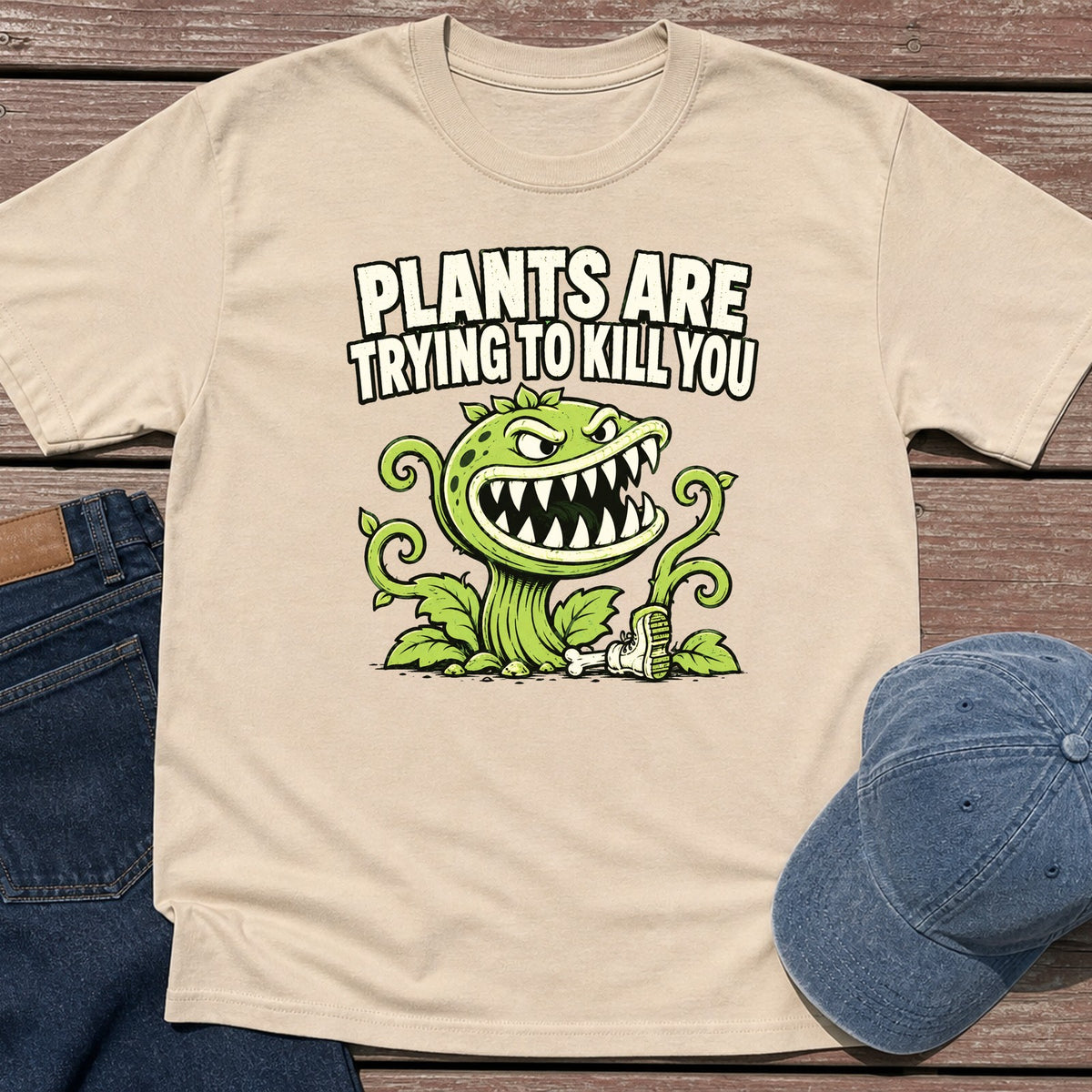 Killer Plants T-Shirt - Sand