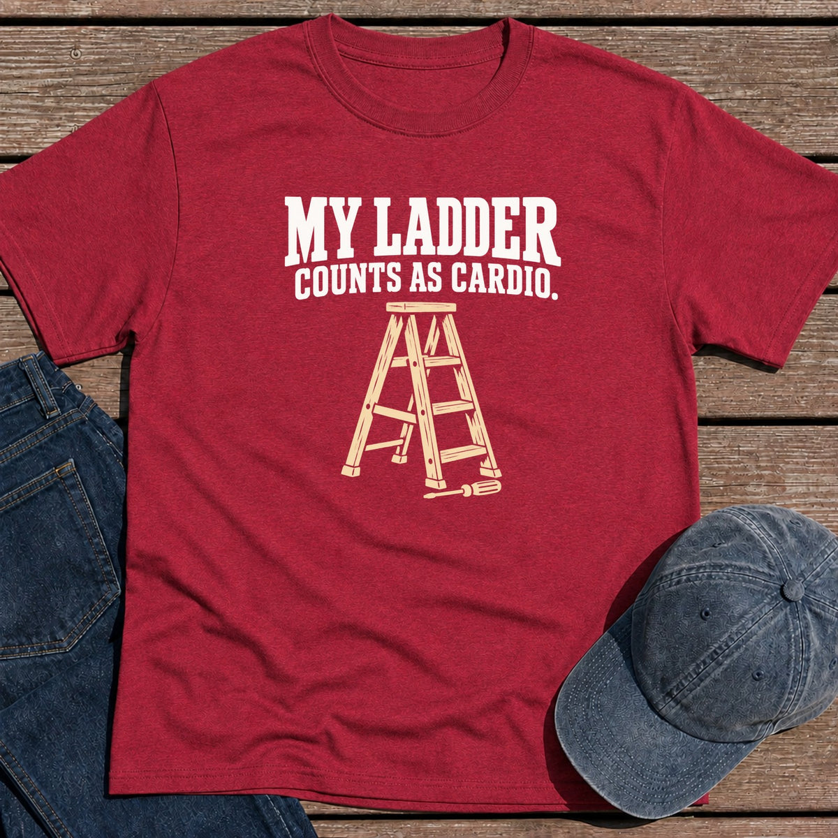 Ladder Cardio T-Shirt - Antique Cherry Red