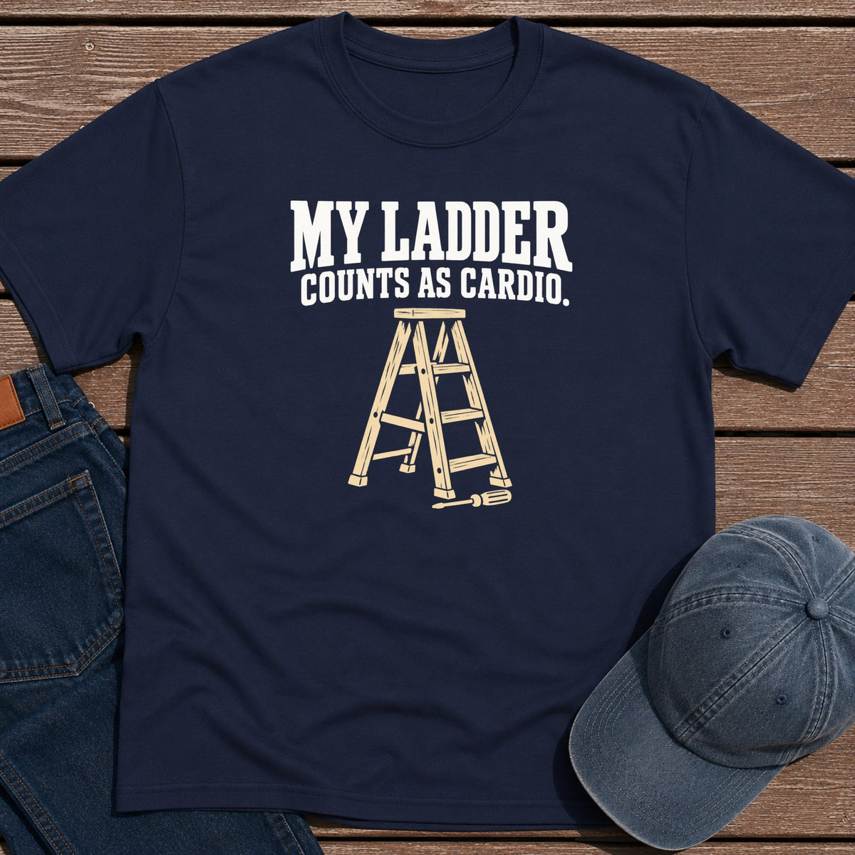 Ladder Cardio T-Shirt - Navy