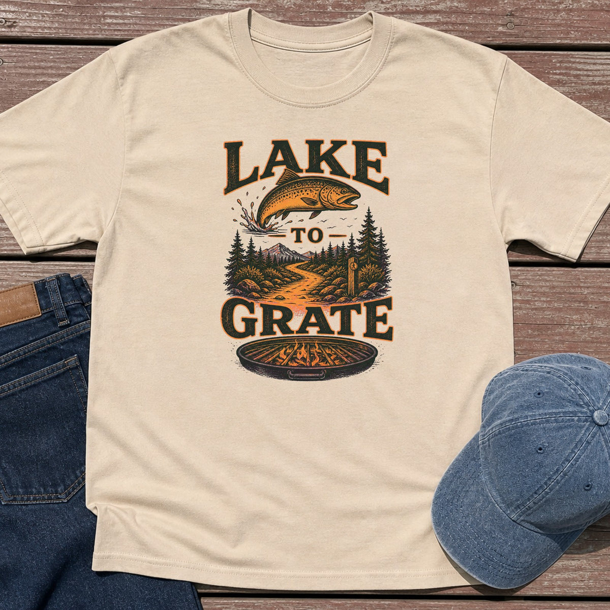 Lake to Grate T-Shirt - Sand