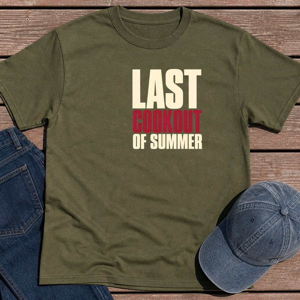 Last Cookout T-Shirt - Military Green