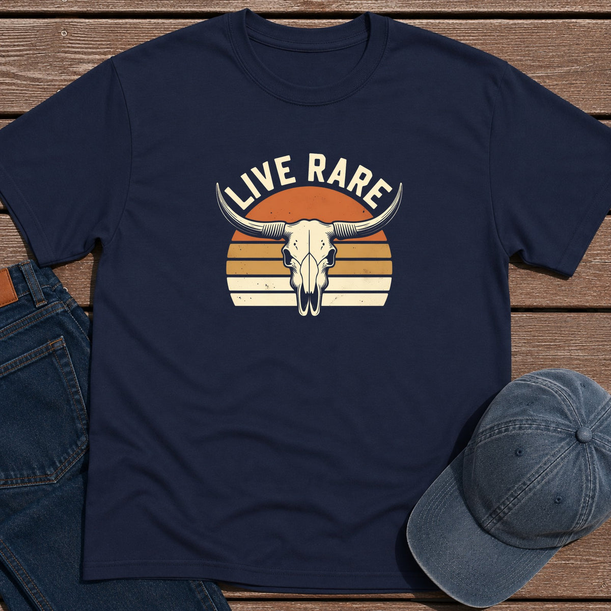 Live Rare T-Shirt - Navy