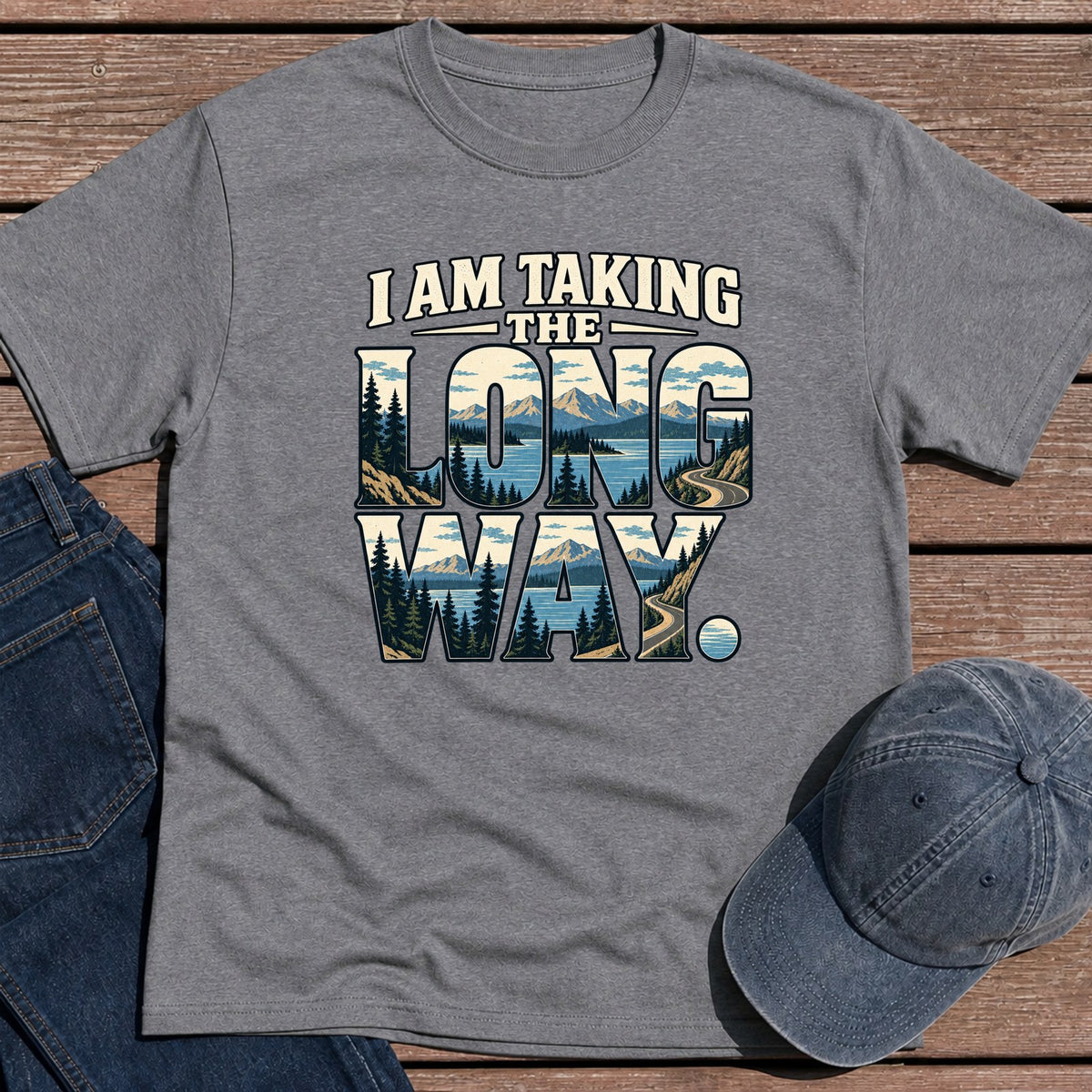 Long Way T-Shirt - Tweed