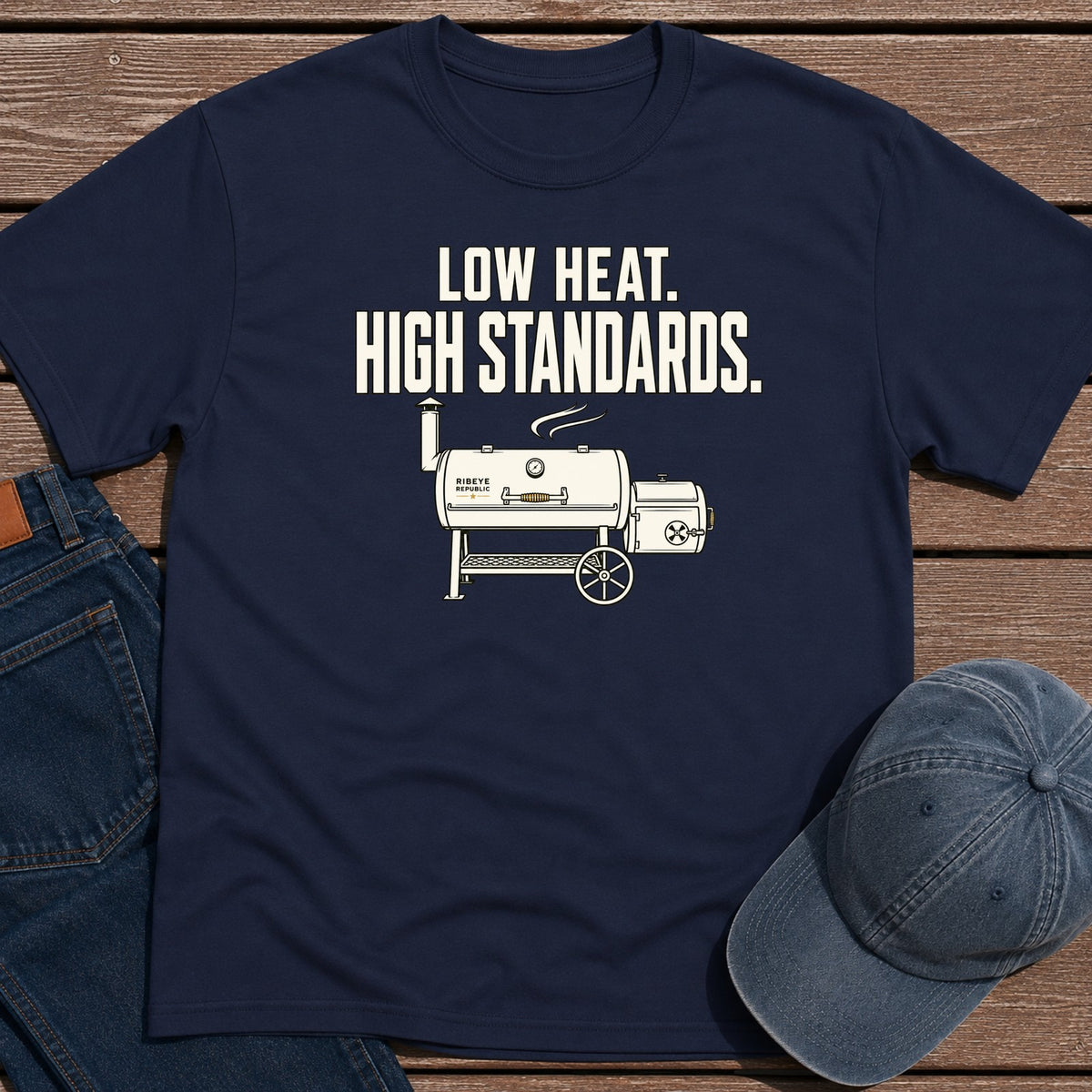 Low Heat Standards T-Shirt - Navy