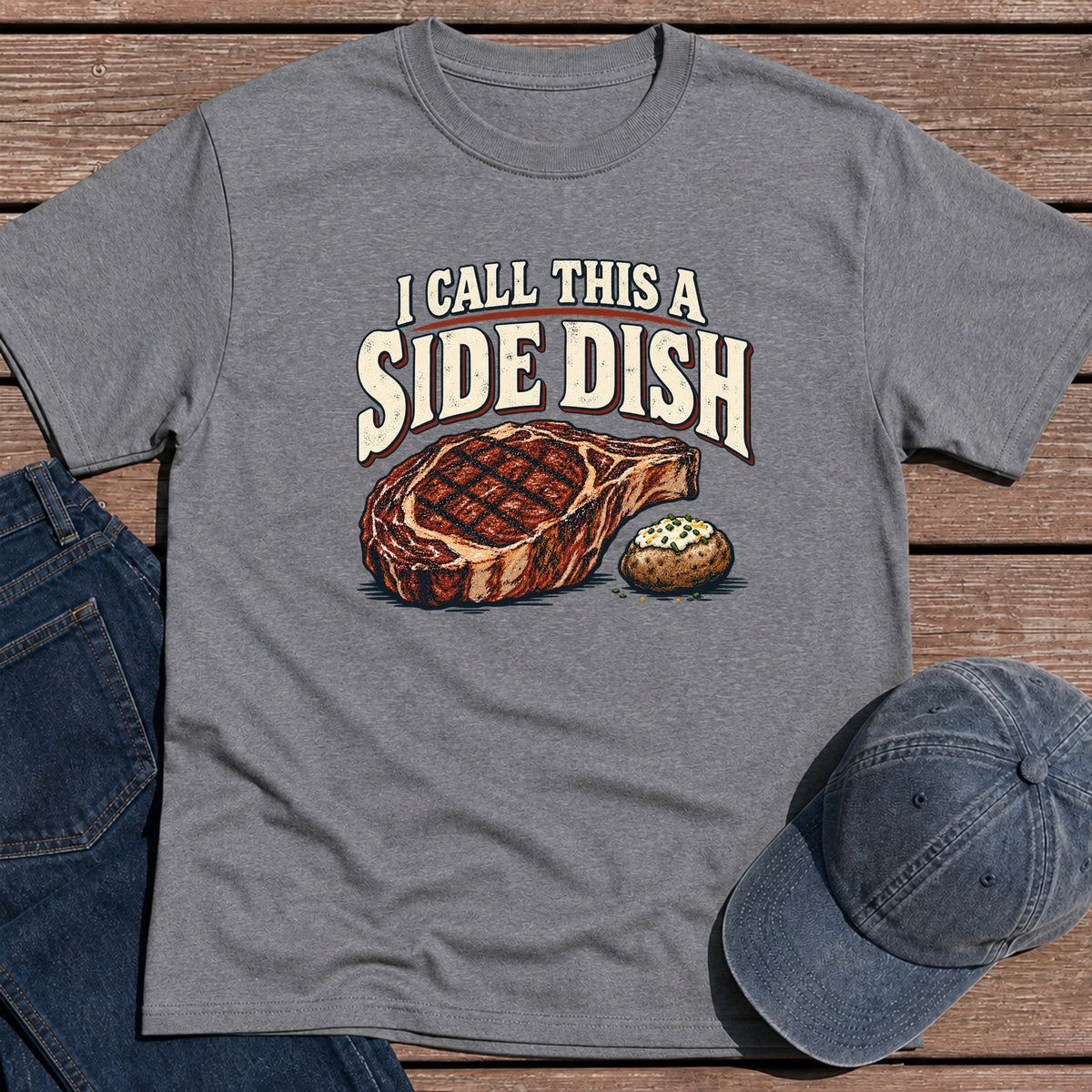 Main Side Dish T-Shirt - Tweed