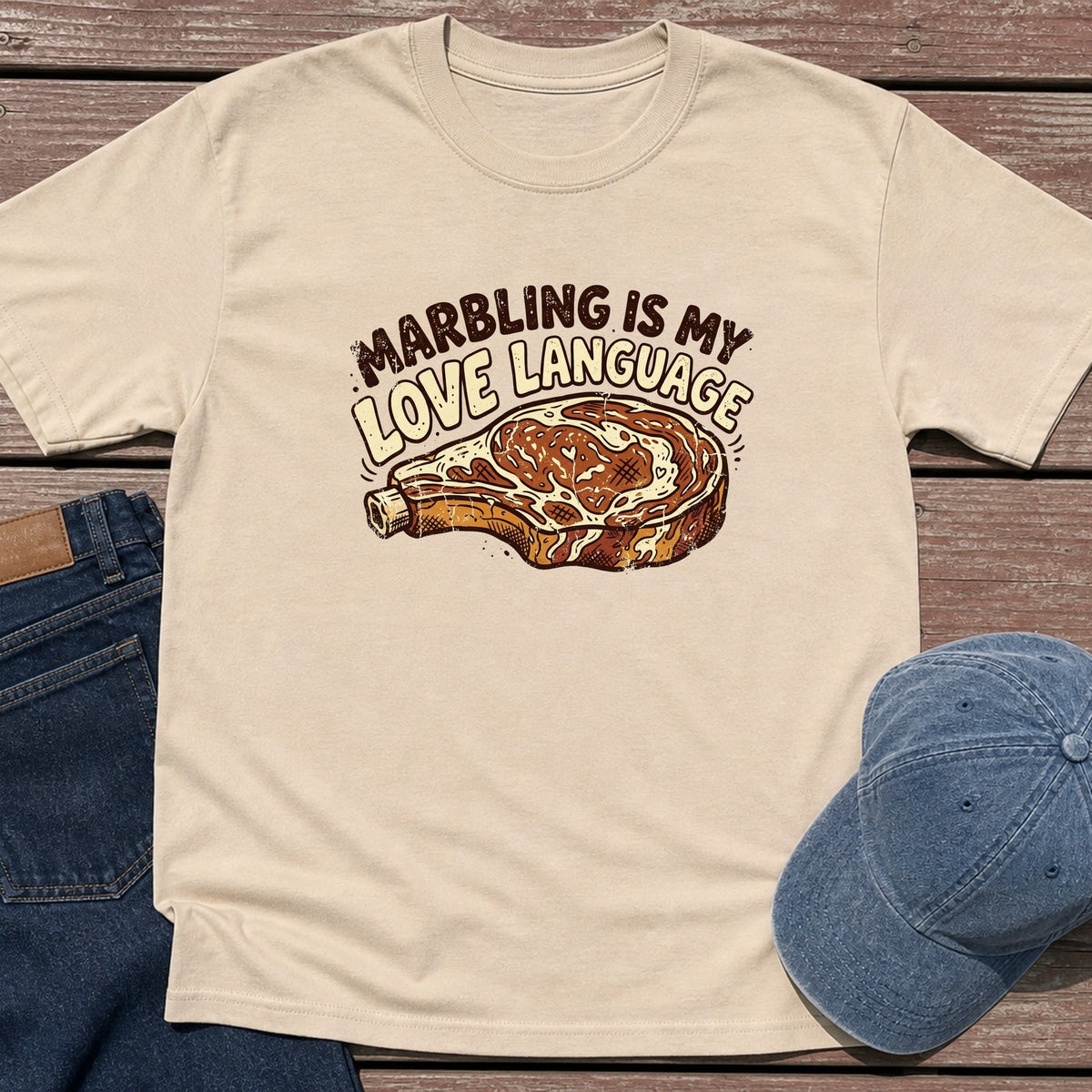 Marbling T-Shirt - Sand
