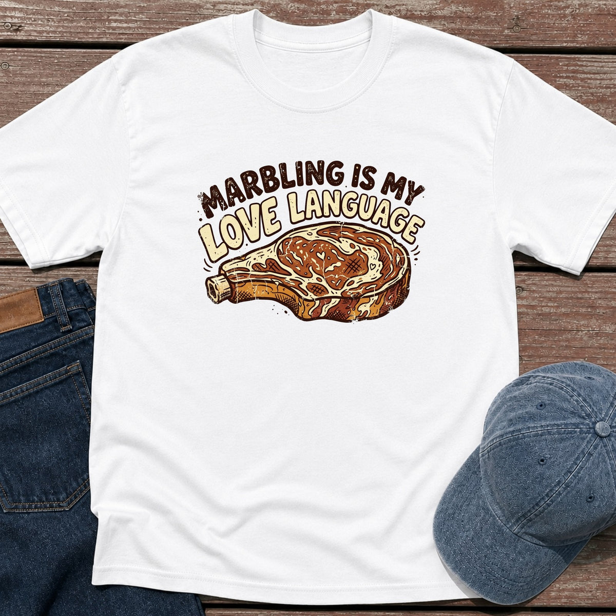 Marbling T-Shirt - White