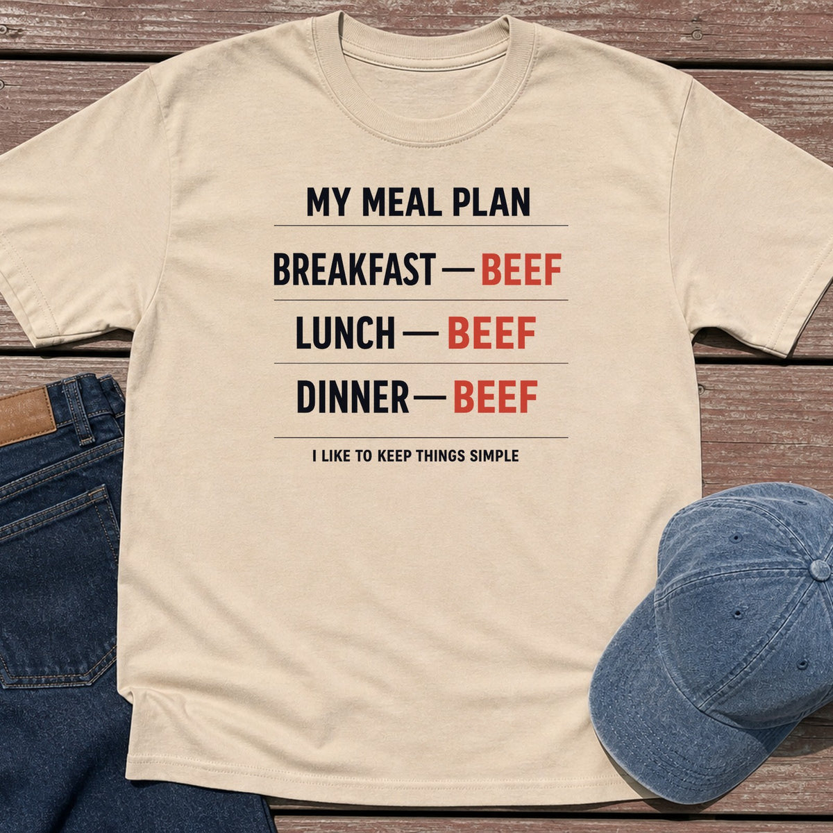 Meal Plan T-Shirt - Sand