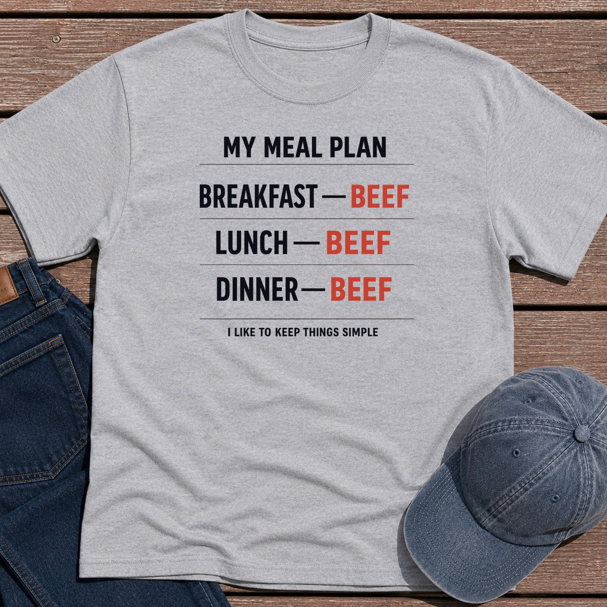 Meal Plan T-Shirt - Sport Grey