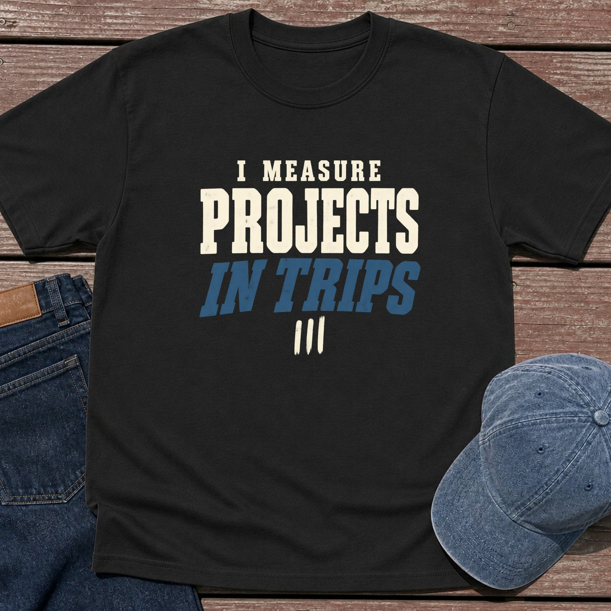 Measure in Trips T-Shirt - Black