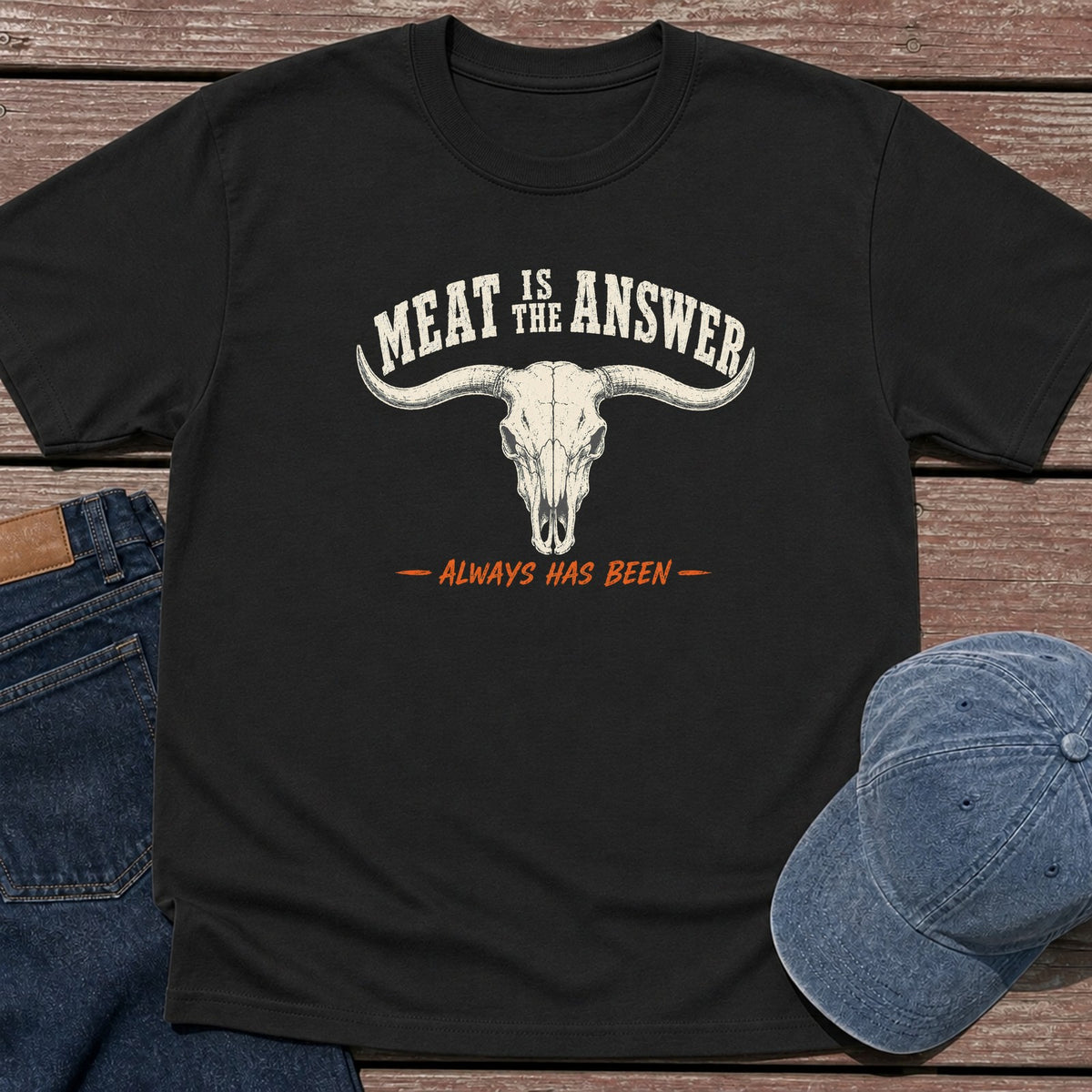 Meat is the Answer T-Shirt - Black