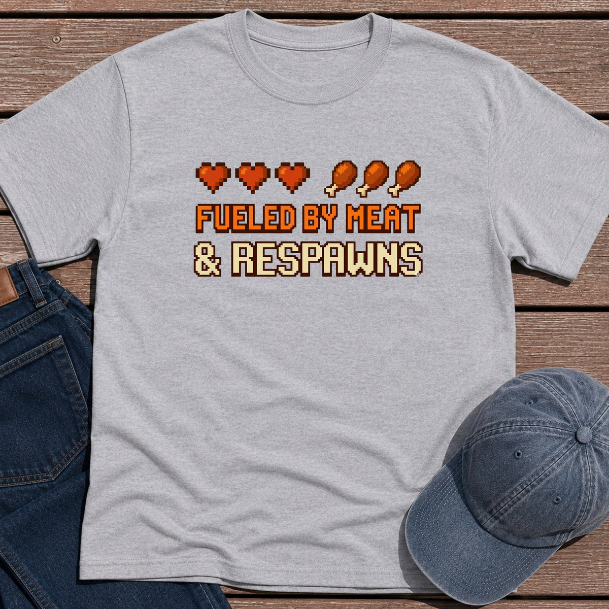 Meat & Respawns T-Shirt - Sport Grey