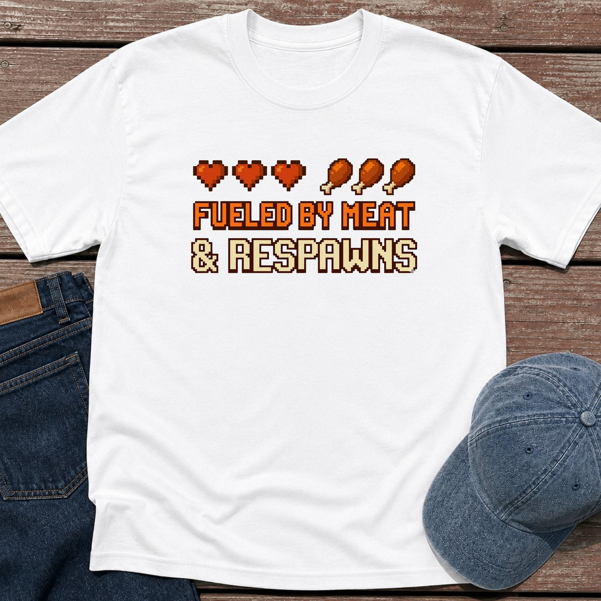 Meat & Respawns T-Shirt - White