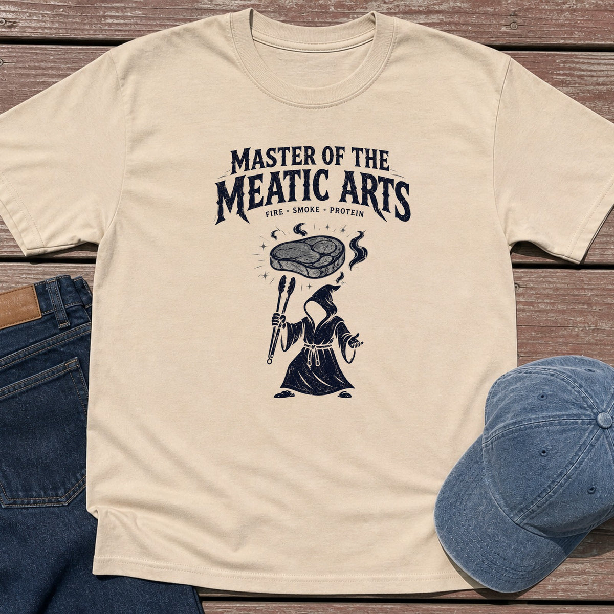 Meat Wizard T-Shirt - Sand