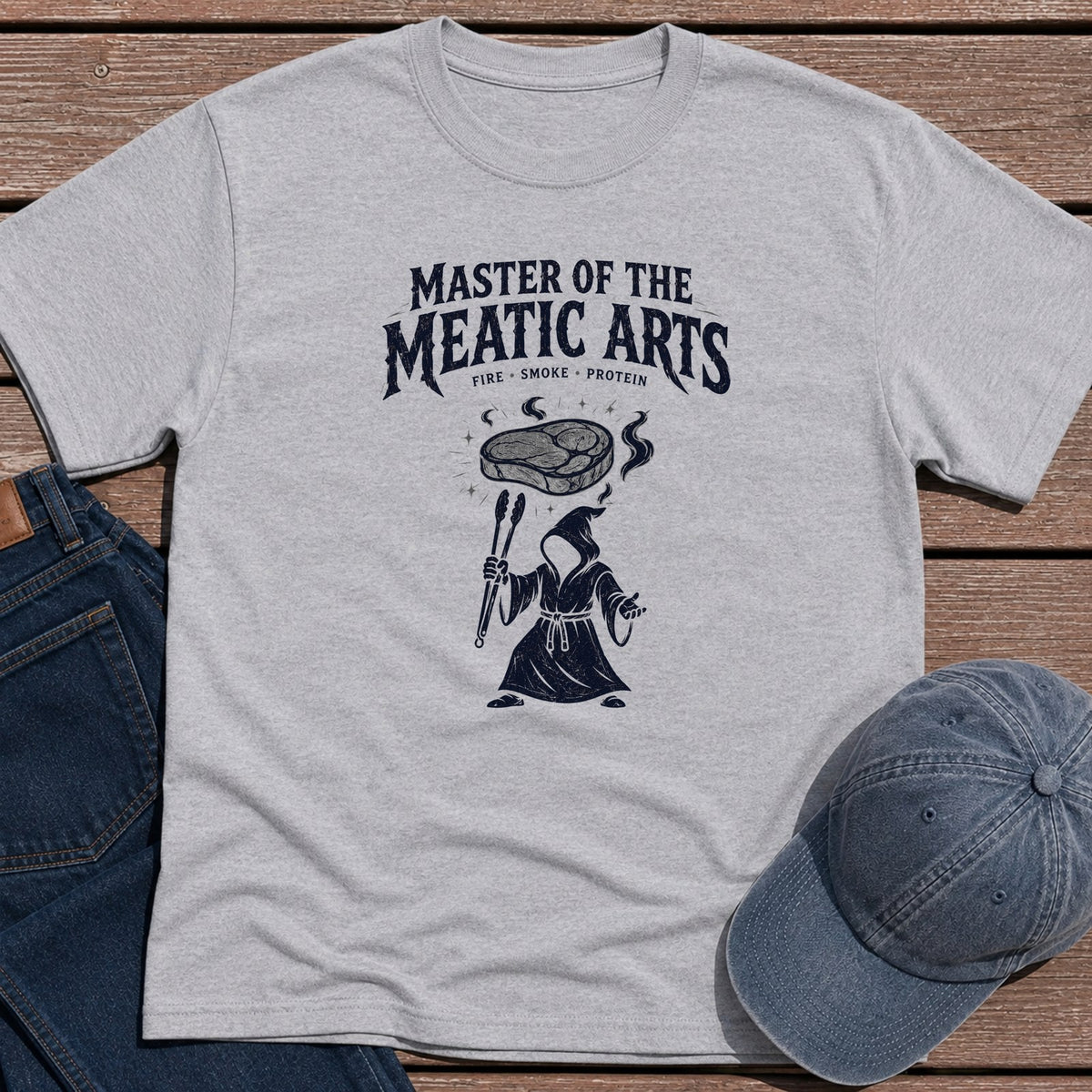Meat Wizard T-Shirt - Sport Grey