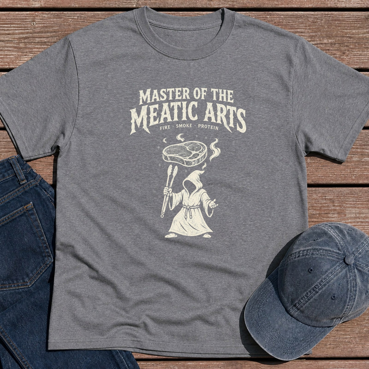 Meat Wizard T-Shirt - Tweed