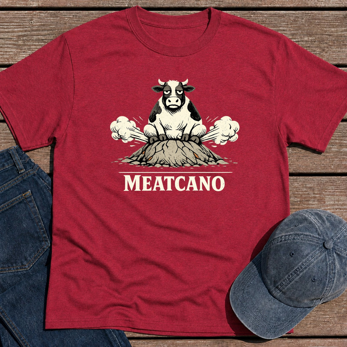 Meatcano T-Shirt - Antique Cherry Red