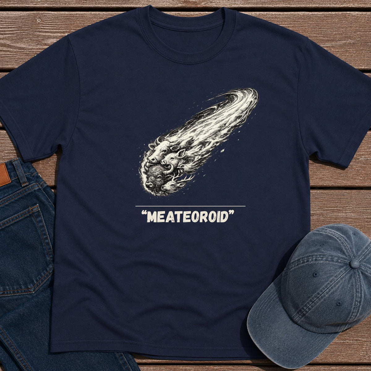 Meateoroid T-Shirt - Navy