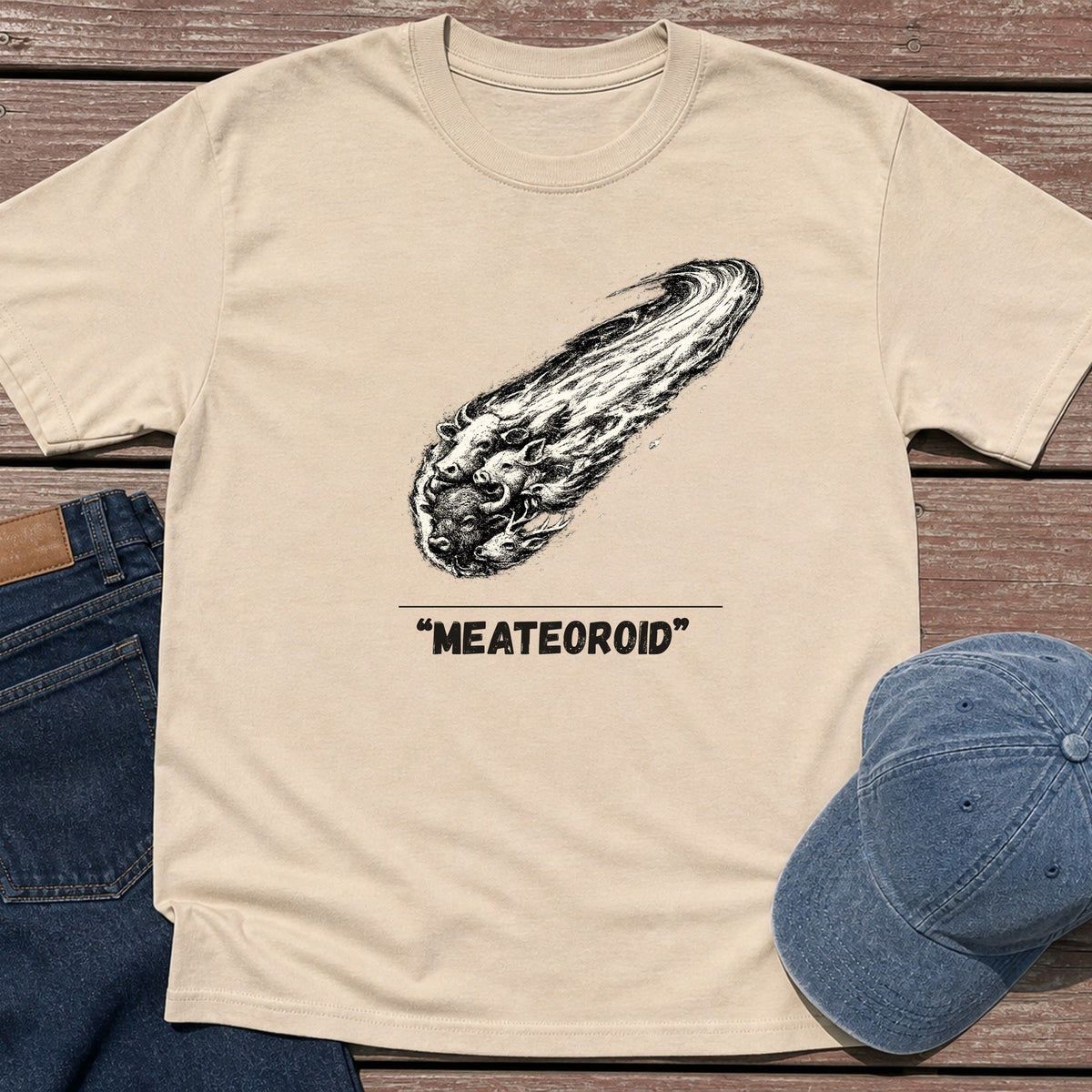Meateoroid T-Shirt - Sand