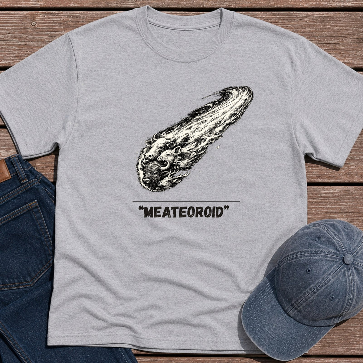 Meateoroid T-Shirt - Sport Grey