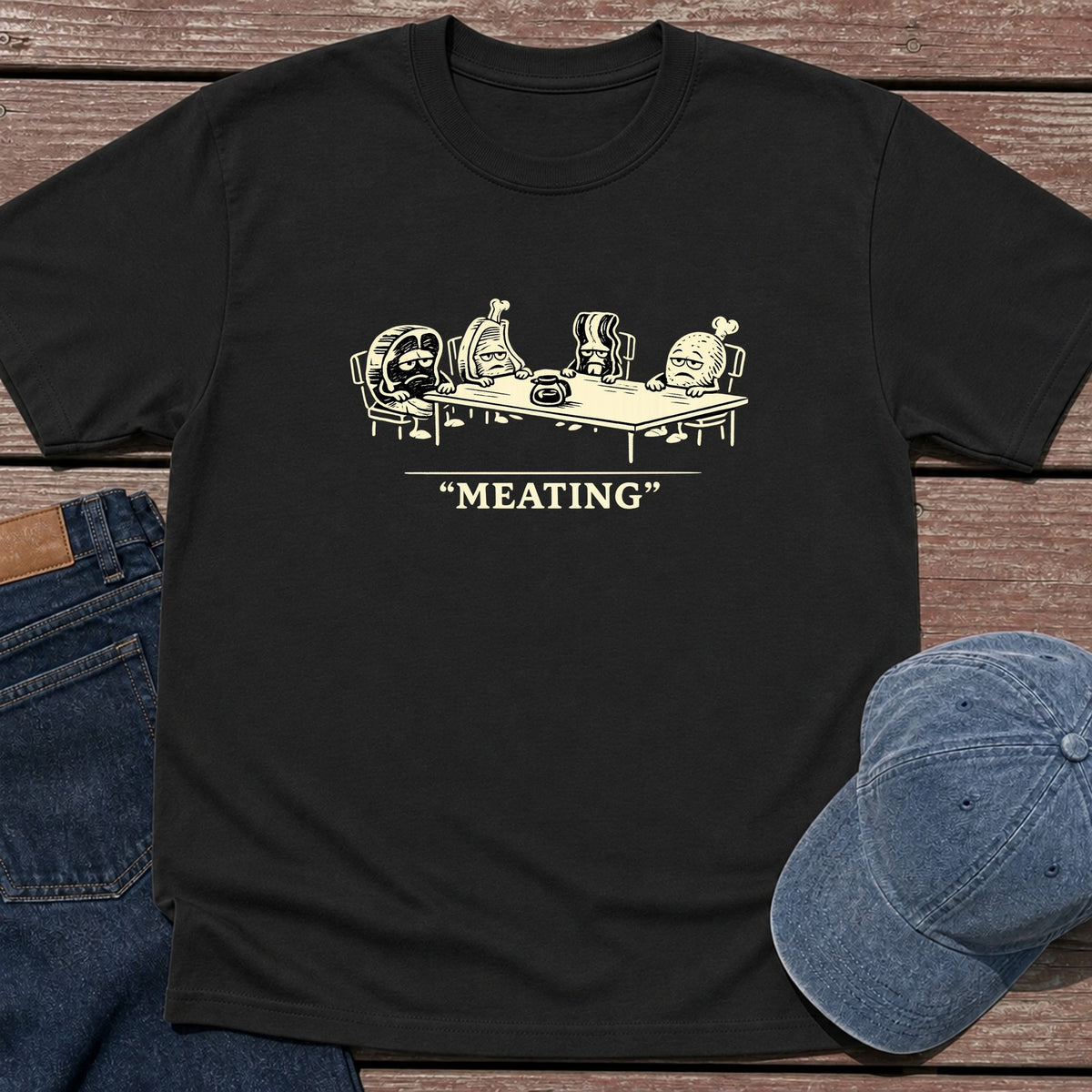 Meating T-Shirt - Black