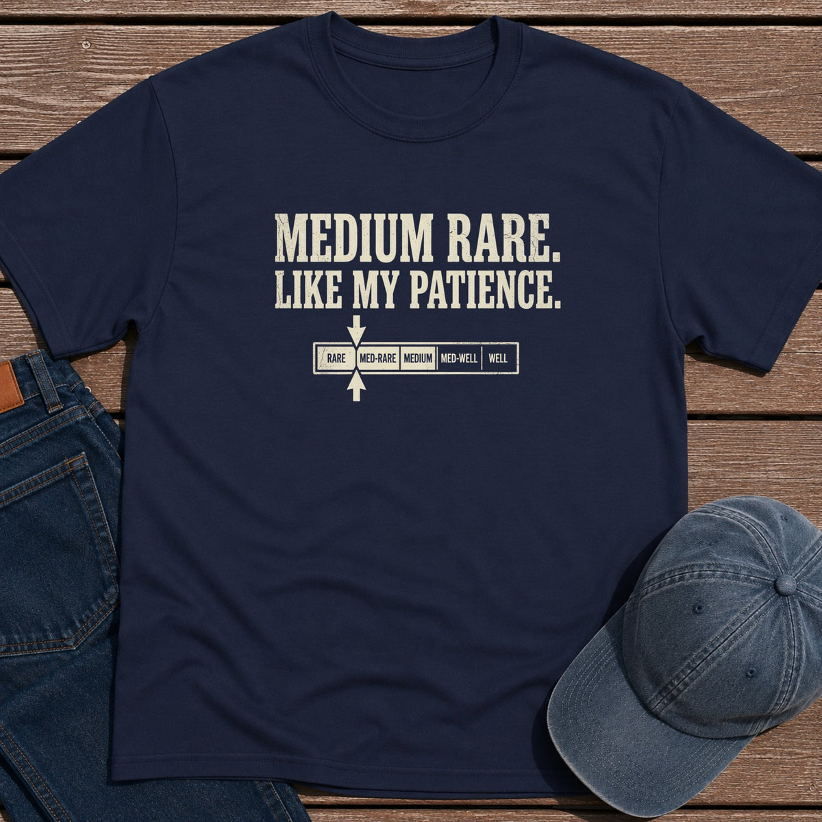 Medium Rare T-Shirt - Navy