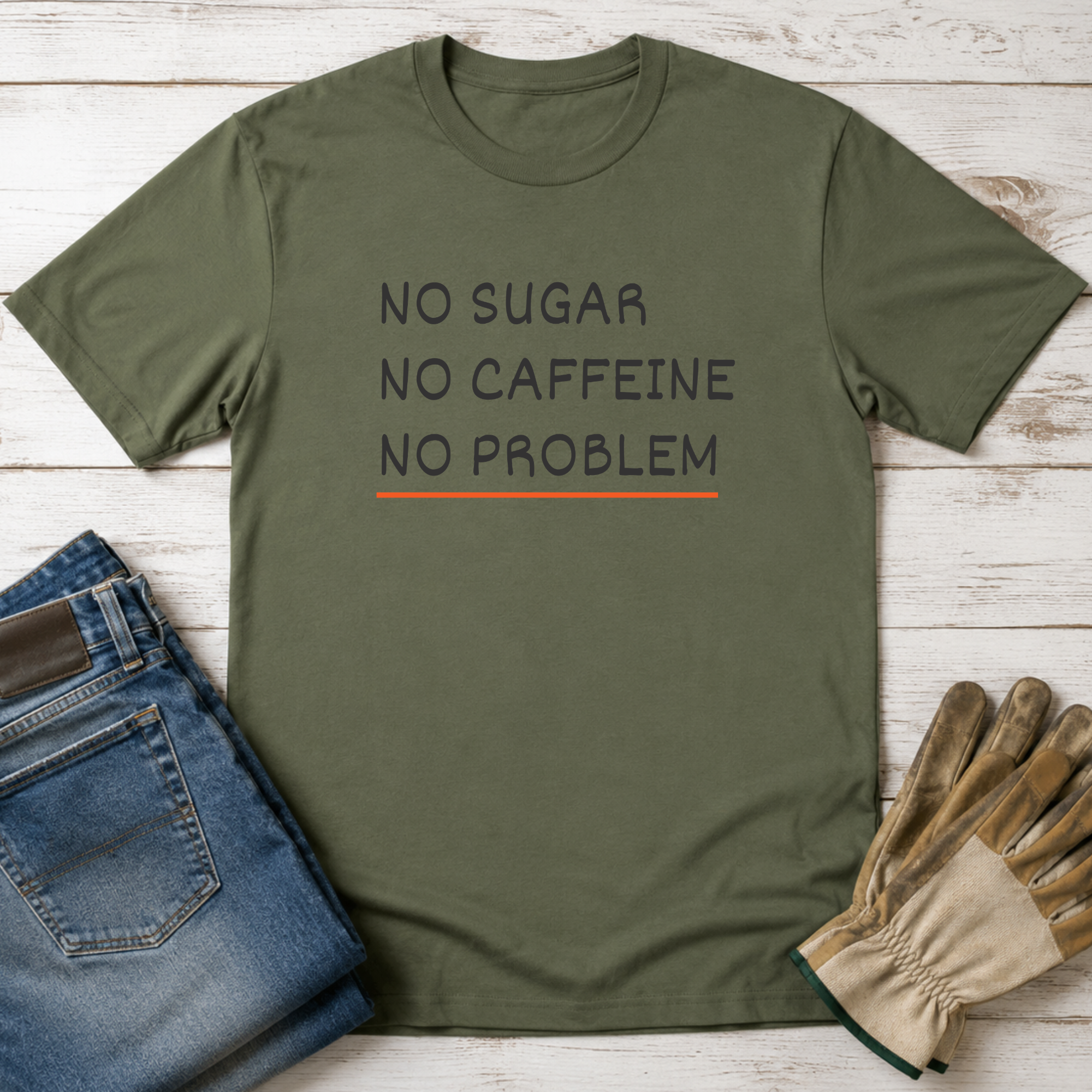 No Sugar No Caffeine No Problem T-Shirt