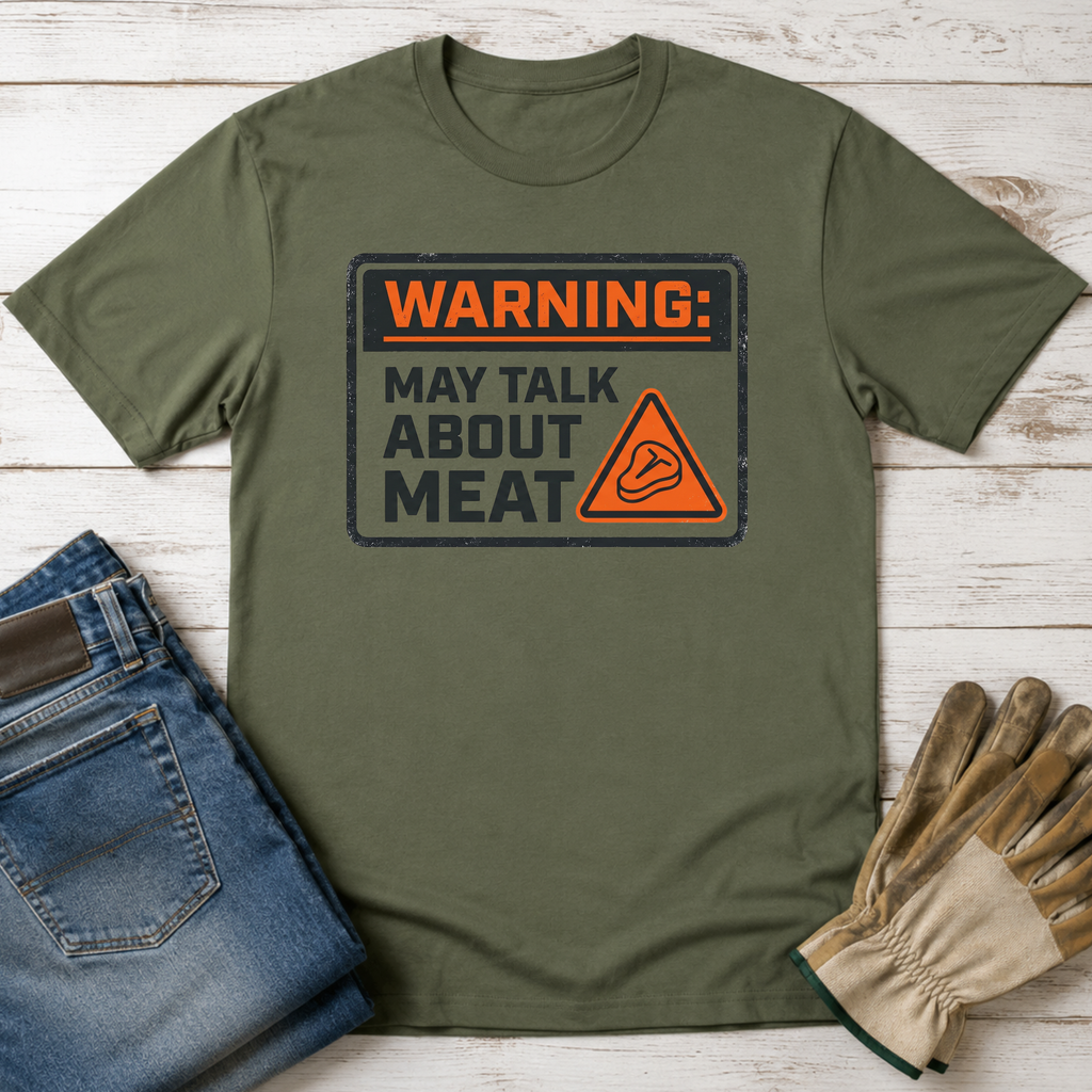 Warning: May Talk About Meat T-Shirt