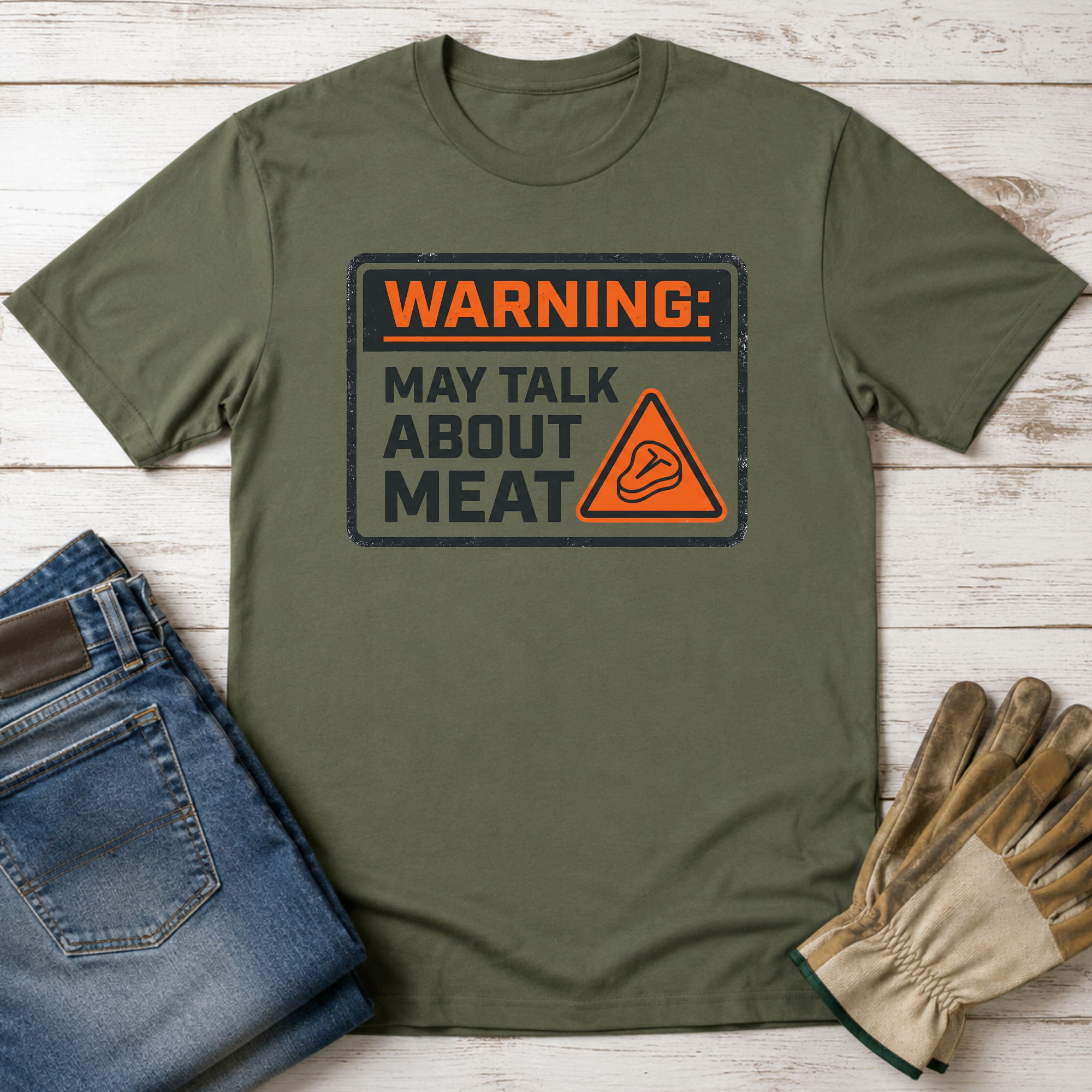 Warning: May Talk About Meat T-Shirt