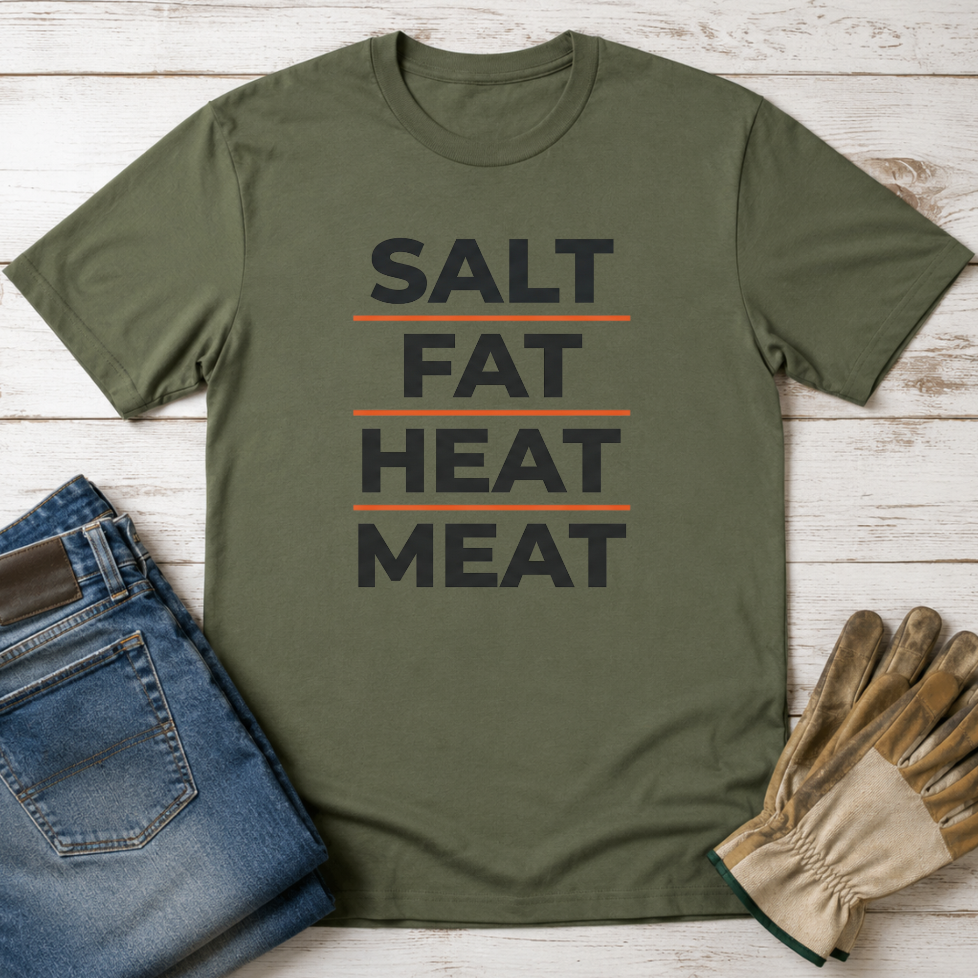 Salt Fat Heat Meat T-Shirt