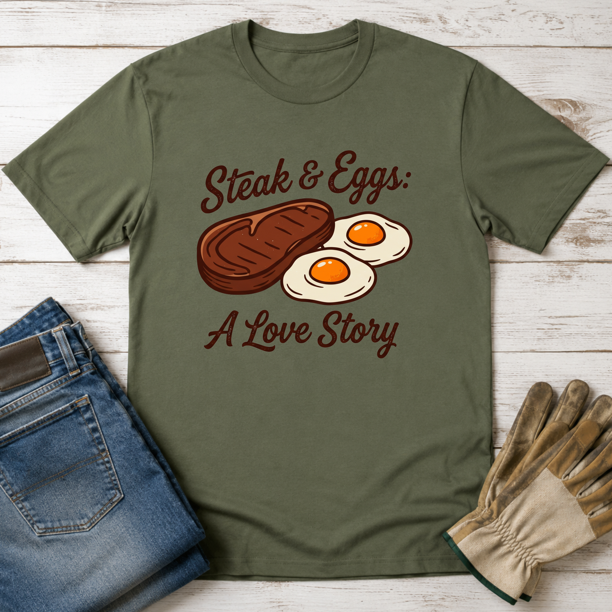 Steak & Eggs: A Love Story T-Shirt