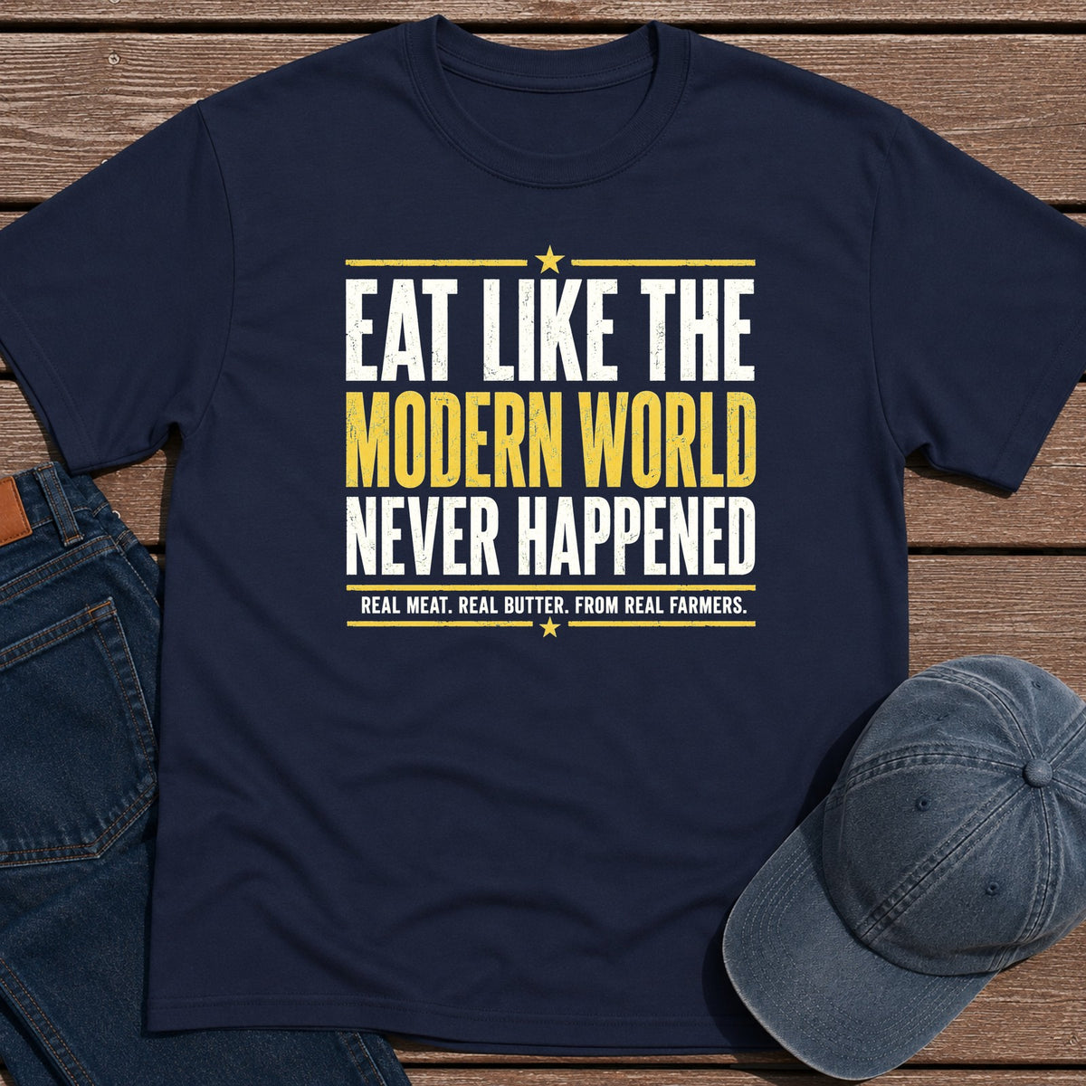 Modern World T-Shirt - Navy