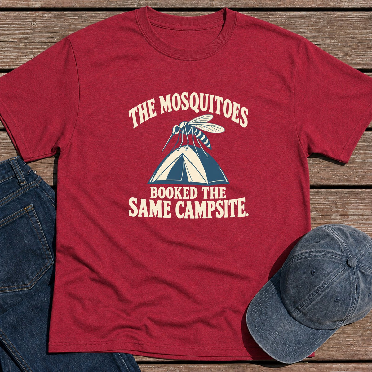 Mosquitoes Camp T-Shirt - Antique Cherry Red