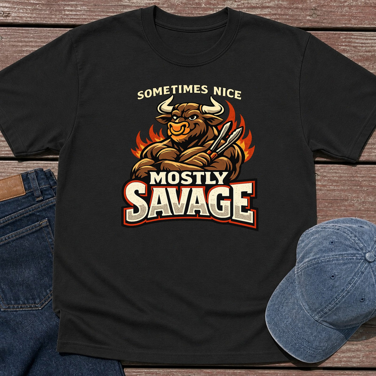 Mostly Savage T-Shirt - Black