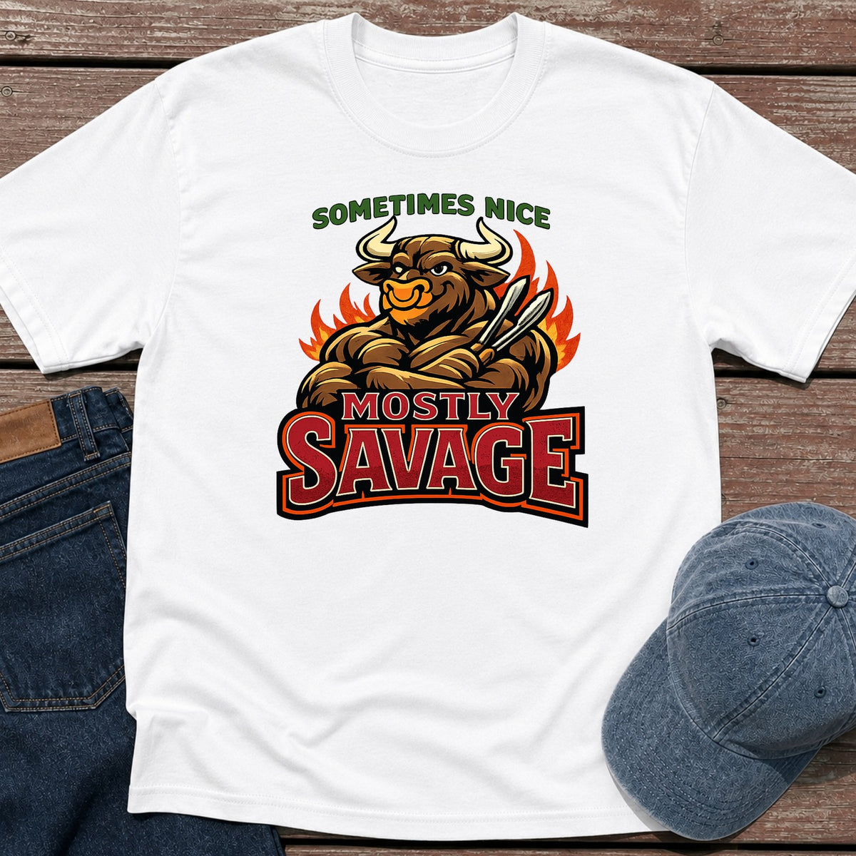Mostly Savage T-Shirt - White