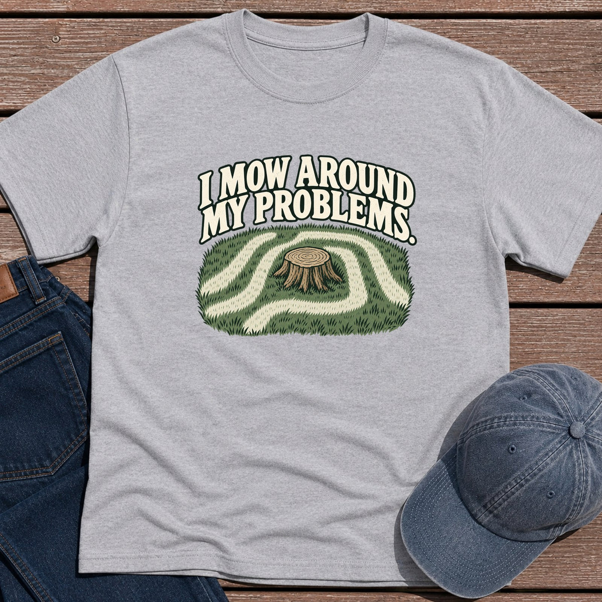 Mow Around T-Shirt - Sport Grey