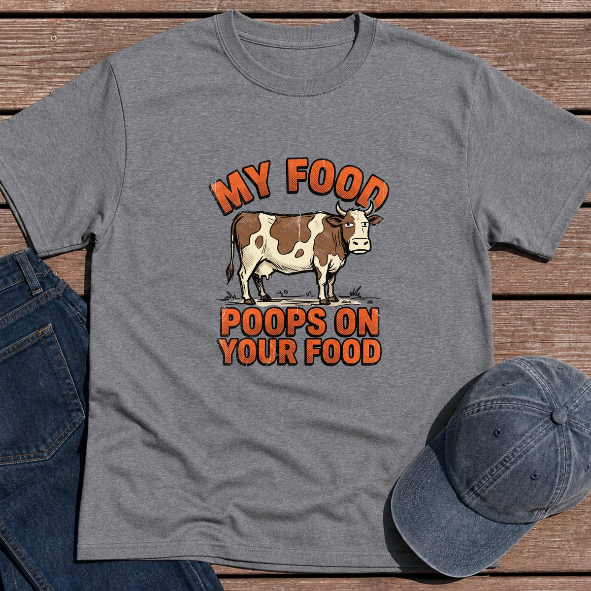 My Food Poops T-Shirt - Tweed