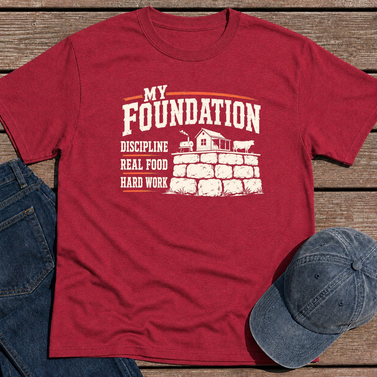 My Foundation T-Shirt - Antique Cherry Red