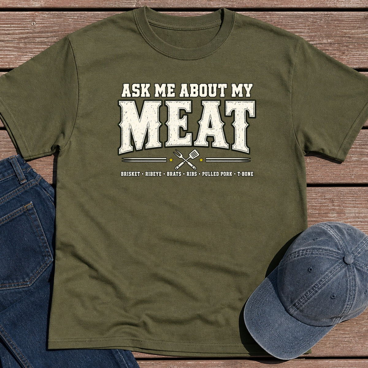 My Meat T-Shirt - Military Green