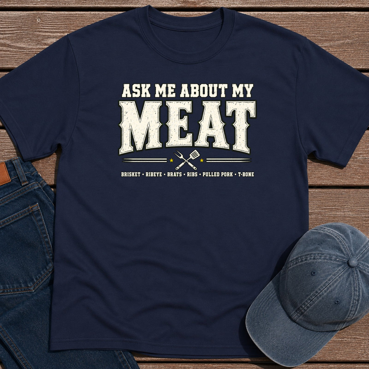 My Meat T-Shirt - Navy