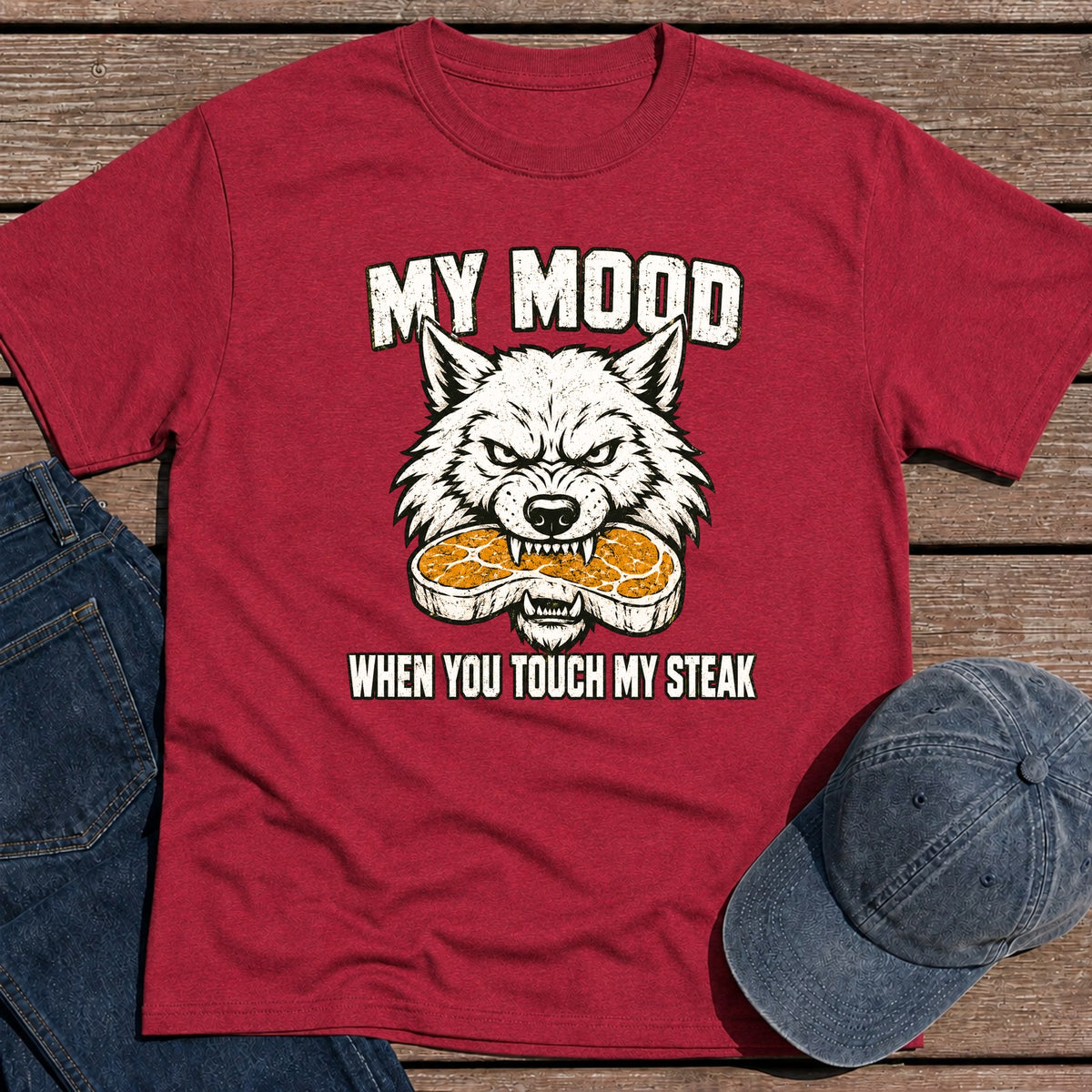 My Mood T-Shirt - Antique Cherry Red